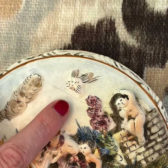 Vintage Capodimonte dish
